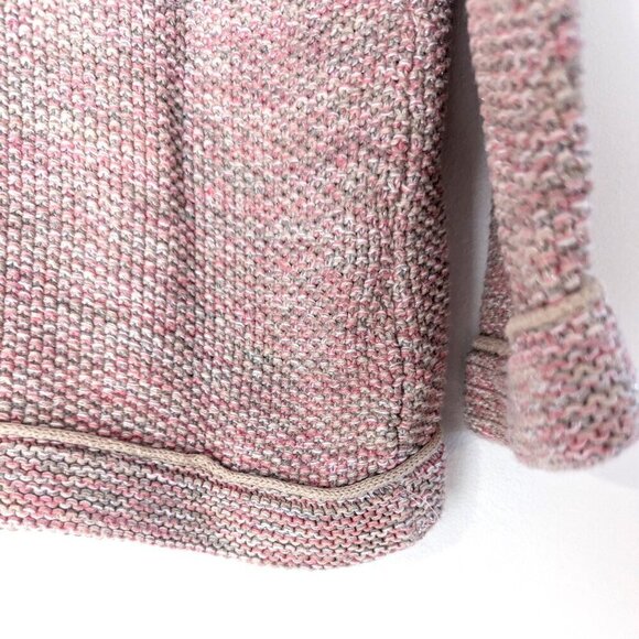 Ann Taylor Loft Pink and Silver Knit Cotton Blend Crop Sweater Jacket - Picture 13 of 13